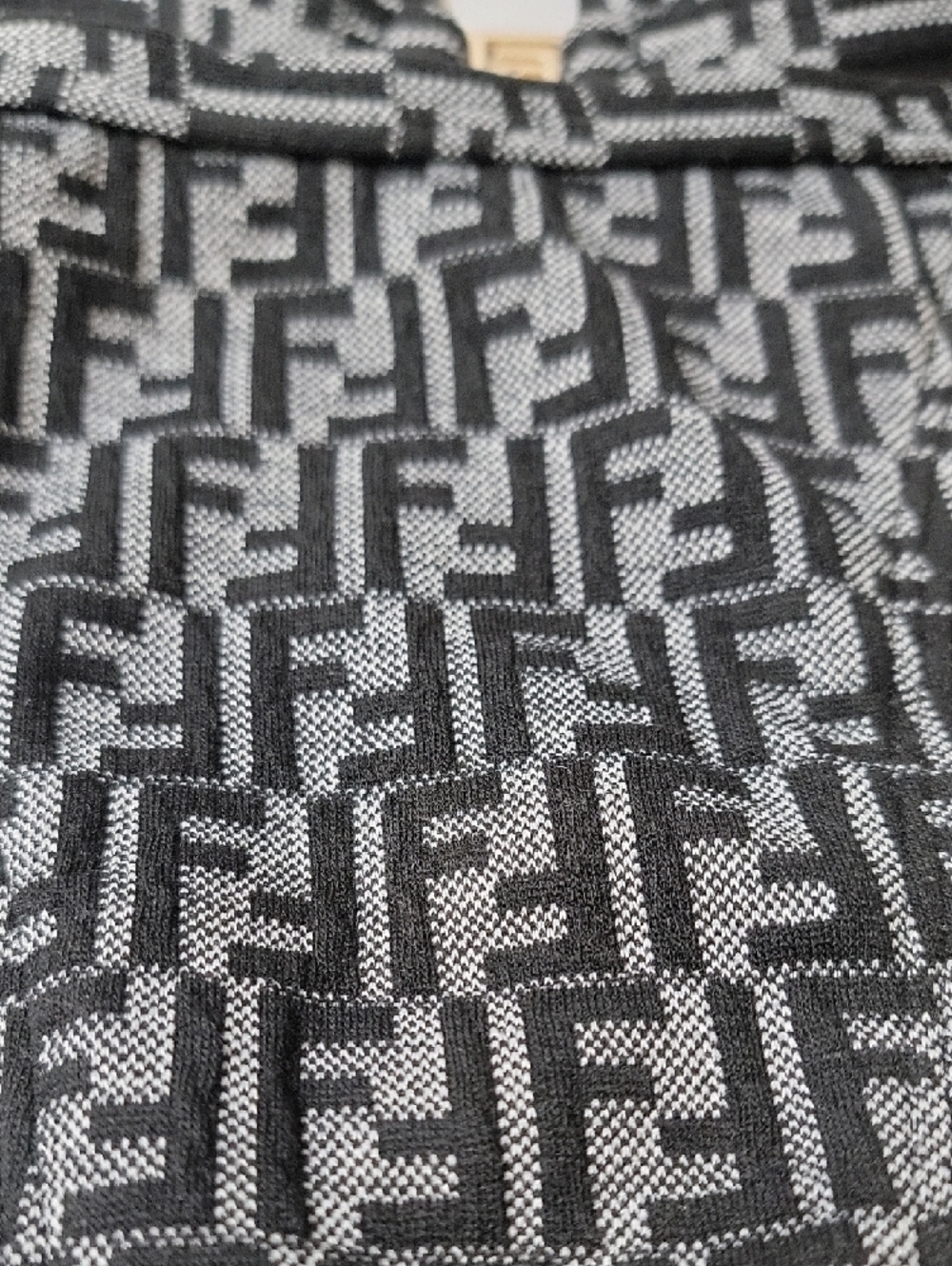 Fendi Black & Gray Monogram Triangle Bikini Set - Picture 2 of 4